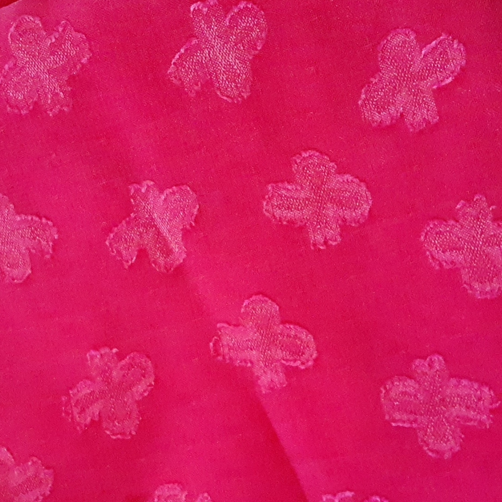 Pink sheer fabric